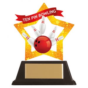 Star Strike Trophy Ten Pin Bowling Award Free Engraving Ten Pin Bowling 