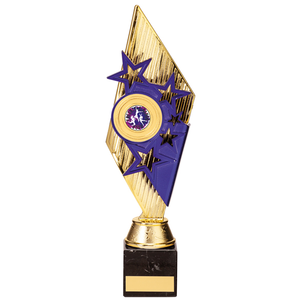 Gold and Purple Modern Star Cups Dance Achievement Trophies FREE Engraving 