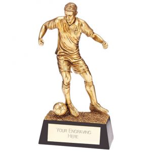 Superb Modern Breakout Football Player Gold Silver Trophy 4 sizes FREE ENGRAVING 