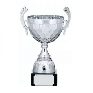 Silver and Black Modern Presentation Cups Trophies 5 sizes FREE Engraving 