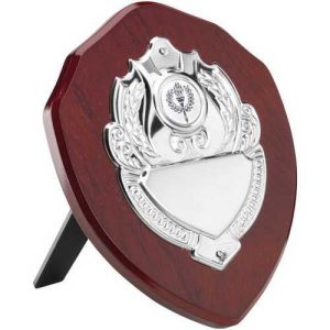 Rosewood & Chrome Traditional Shield