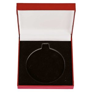 Classic Red Leatherette Medal Box