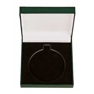 Classic Green Leatherette Medal Box