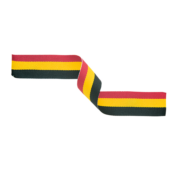 Standard 22mm Red, Yellow & Black Medal Ribbon
