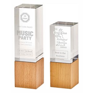 Cube Crystal & Wood Awards