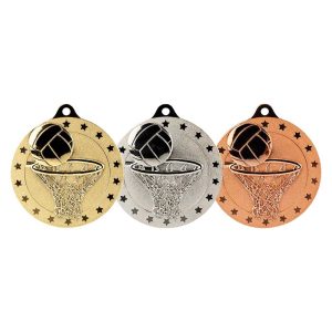Cascade Stars 50mm Medal - Netball
