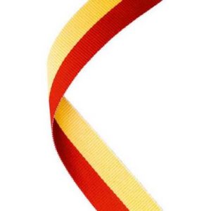 Standard 22mm Medal Ribbon – Red and Yellow