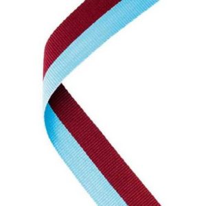 Standard 22mm Medal Ribbon – Claret and Blue