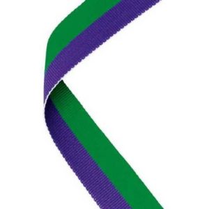 Standard 22mm Medal Ribbon - Green and Blue